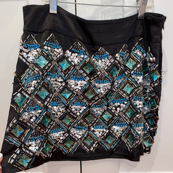 Jeweled Mini Skirt - Picture 2 of 5